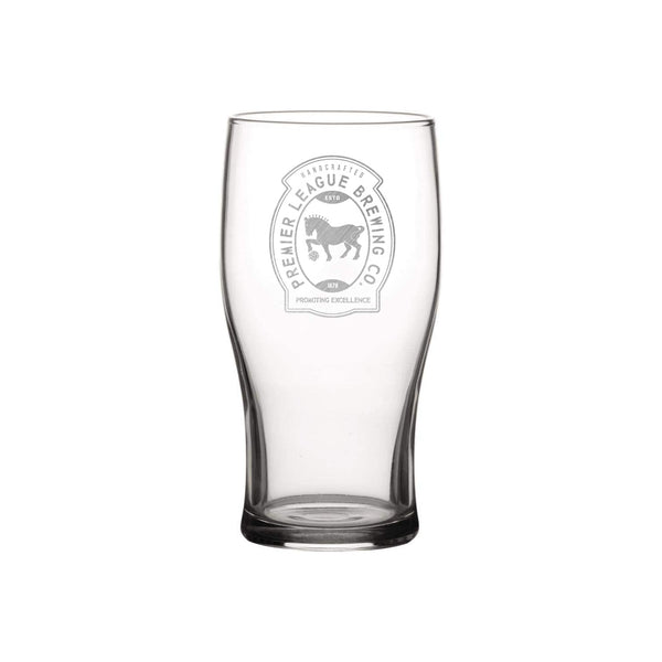 Ipswich Town Premier League Beer Label Engraved Pint Glass
