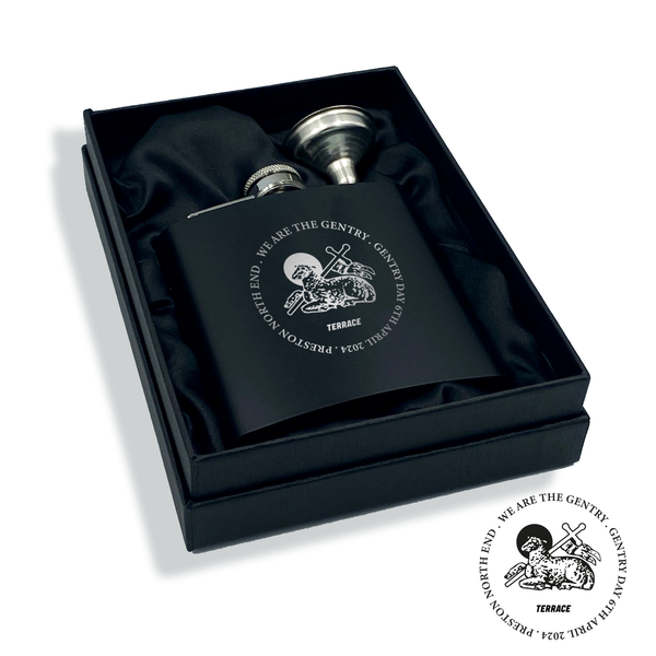 Preston North End Gentry Engraved Hip Flask - Limited to 50