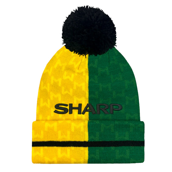 United Green/Yellow Retro Bobble Hat