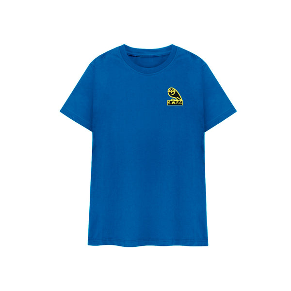 Sheffield Wednesday Royal Blue 90's Owl Kids T Shirt