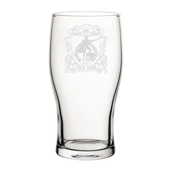 Bristol Rovers Coat Of Arms Custom Pint Glass