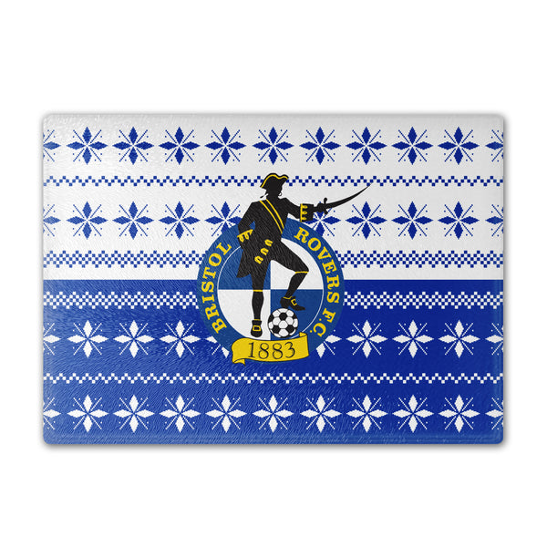 Bristol Rovers Knitted Halves Christmas Chopping Board