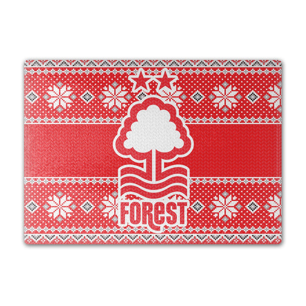 Nottingham Forest Knitted Xmas Chopping Board