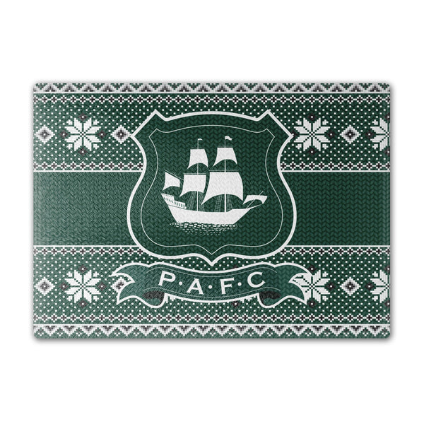 Plymouth Argyle Knitted Xmas Chopping Board