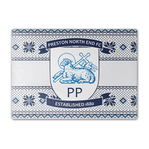 Preston North End Knitted Xmas Chopping Board