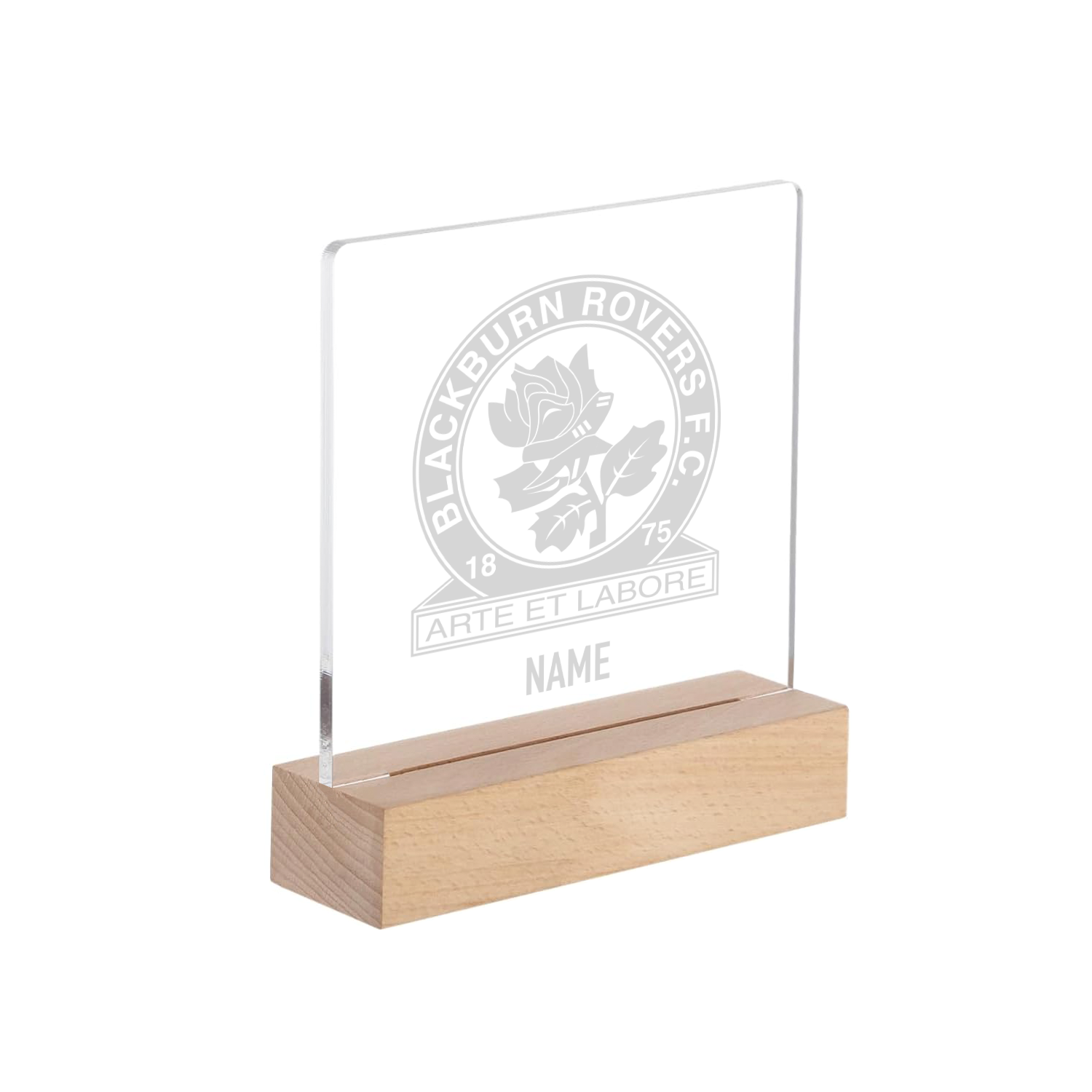 Blackburn Rovers Personalised Crest LED Acrylic Light – The Terrace Store