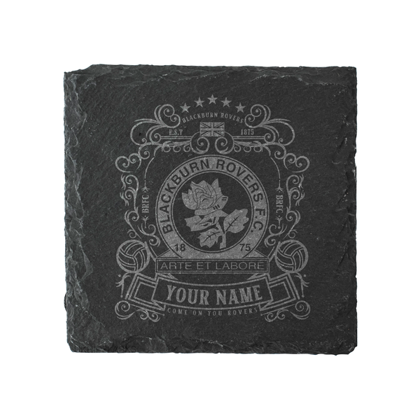 Blackburn Rovers Coat Of Arms Slate Coaster