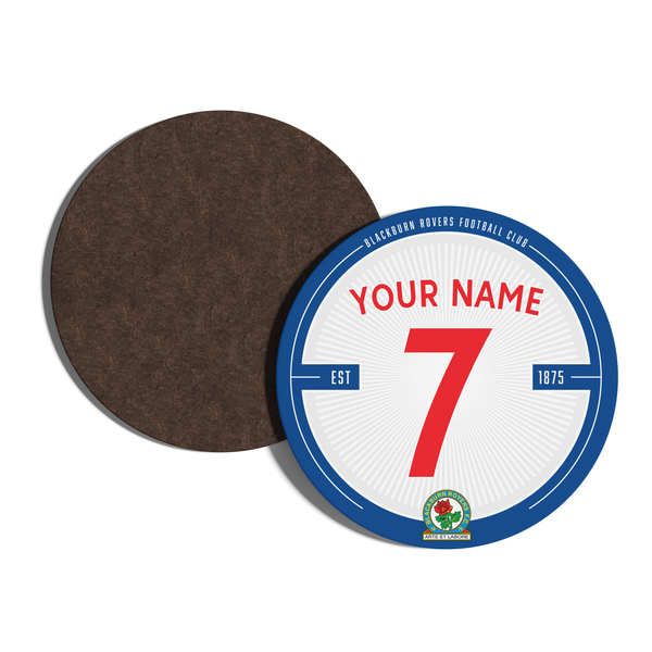 Blackburn Rovers Custom Name Club Coaster