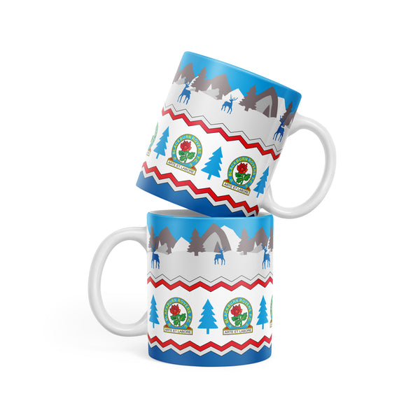 Blackburn Rovers Christmas Scene Mug