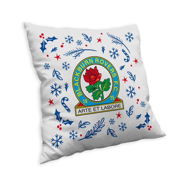 Blackburn Rovers Christmas Pattern Cushion