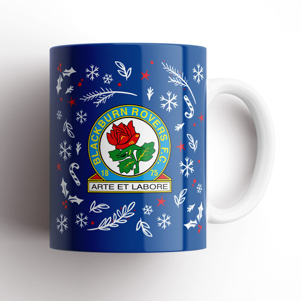 Blackburn Rovers Christmas Pattern Mug