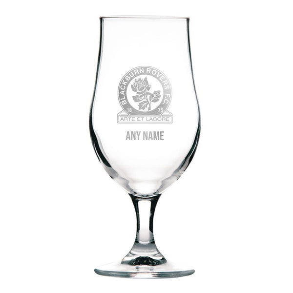 Blackburn Rovers 370ml Stemmed Beer Glass *Customisable*