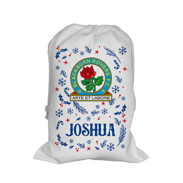 Blackburn Rovers Personalised Pattern Santa Sack