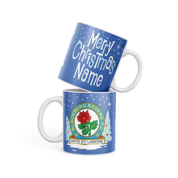Blackburn Rovers Christmas Mid Century Mug