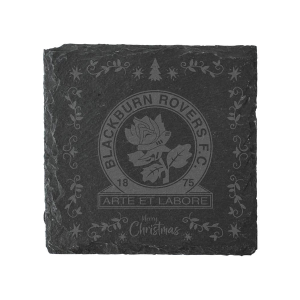 Blackburn Rovers Square Ornate Slate Coaster
