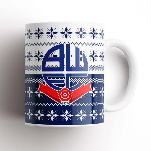 Bolton Wanderers Christmas Knitted Halves Mug