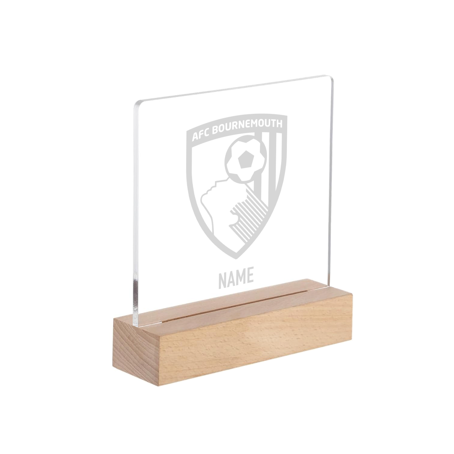 AFC Bournemouth Personalised Crest LED Acrylic Light – The Terrace Store