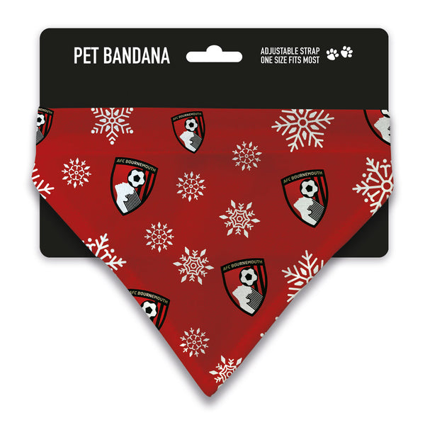 AFC Bournemouth Christmas Snow Pet Bandana