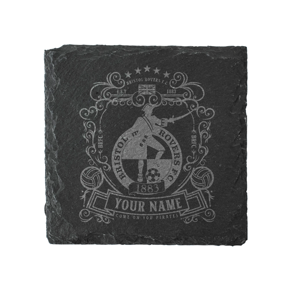 Bristol Rovers Coat Of Arms Slate Coaster