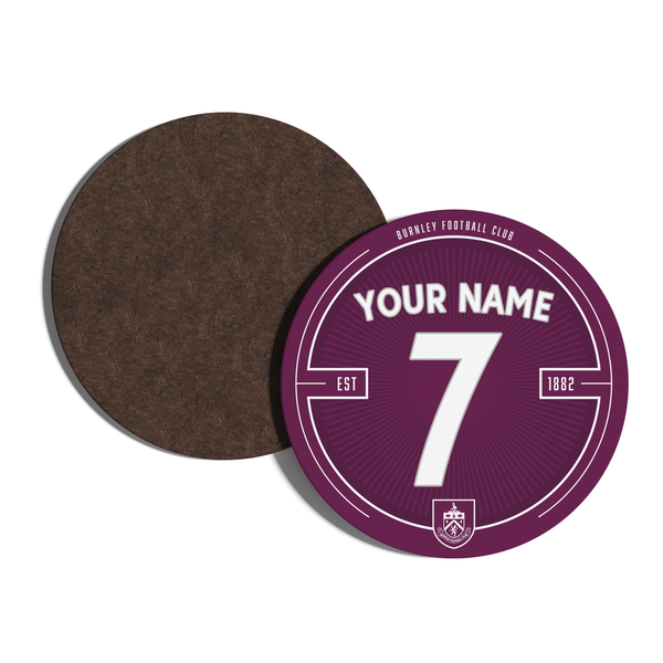 Burnley Custom Name Club Coaster