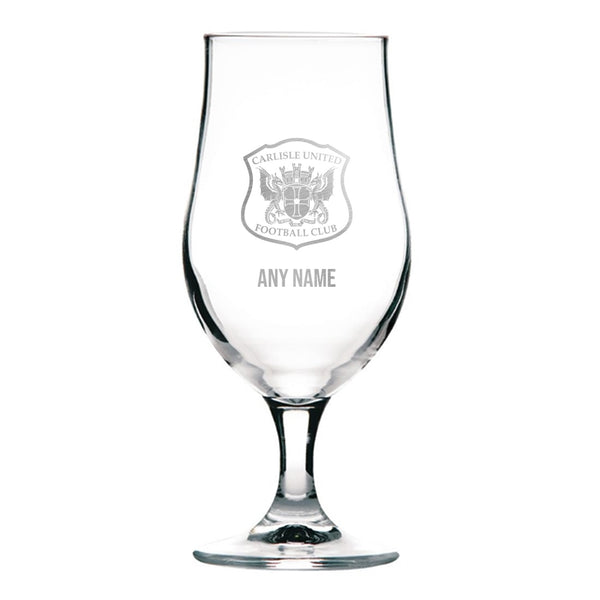 Carlisle United 370ml Stemmed Beer Glass *Customisable*