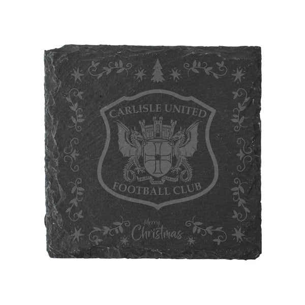 Carlisle United Square Ornate Slate Coaster