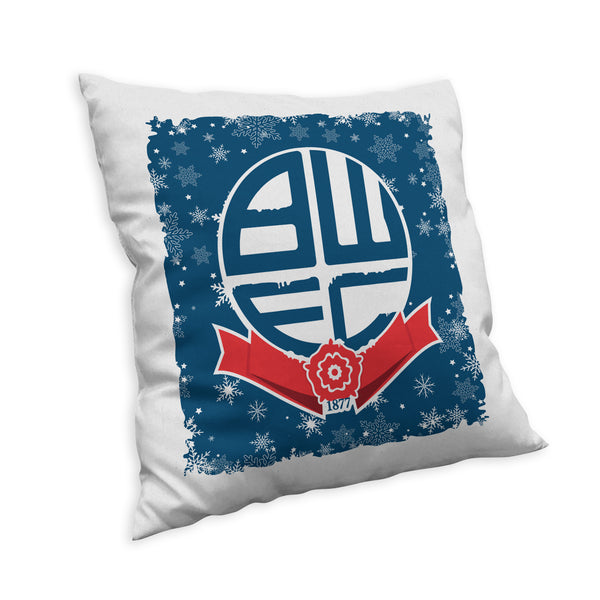 Bolton Wanderers Christmas Snow Cushion