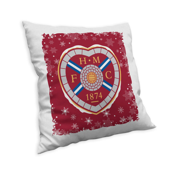 Heart of Midlothian Christmas Snow Cushion