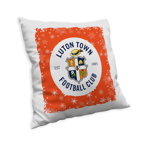 Luton Town Christmas Snow Cushion