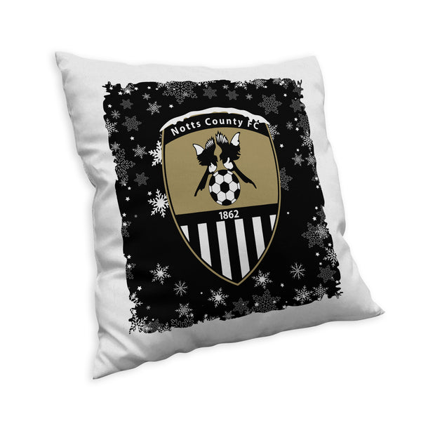 Notts County Christmas Snow Cushion