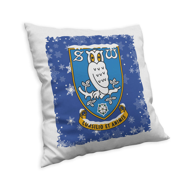 Sheffield Wednesday Christmas Snow Cushion