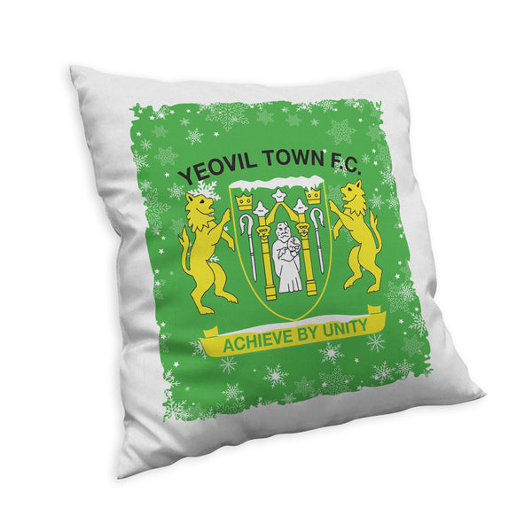 Yeovil Town Christmas Snow Cushion