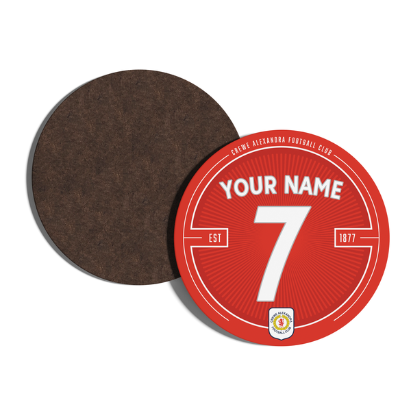 Crewe Alexandra Custom Name Club Coaster