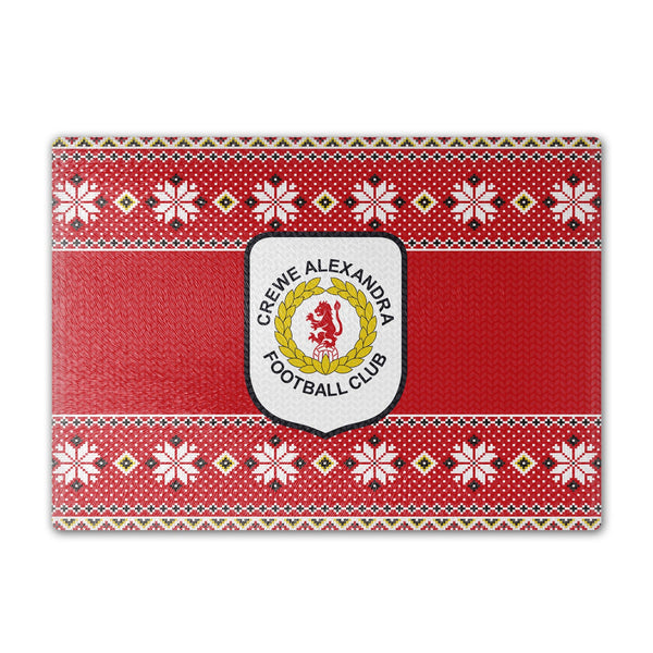 Crewe Alexandra Knitted Xmas Chopping Board