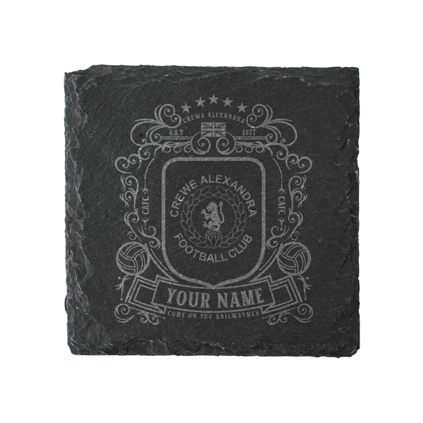 Crewe Alexandra Coat Of Arms Slate Coaster