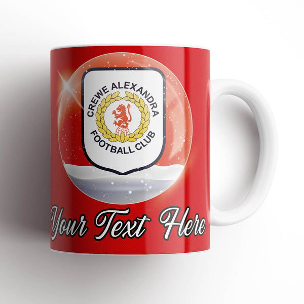 Crewe Alexandra Christmas Snowglobe Mug