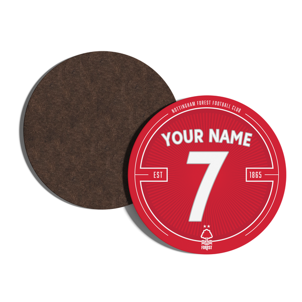 Nottingham Forest Custom Name Club Coaster