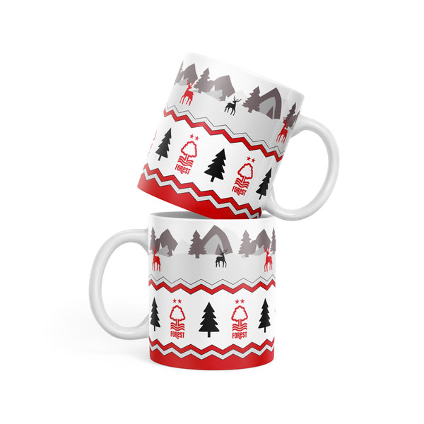 Nottingham Forest Christmas Scene Mug