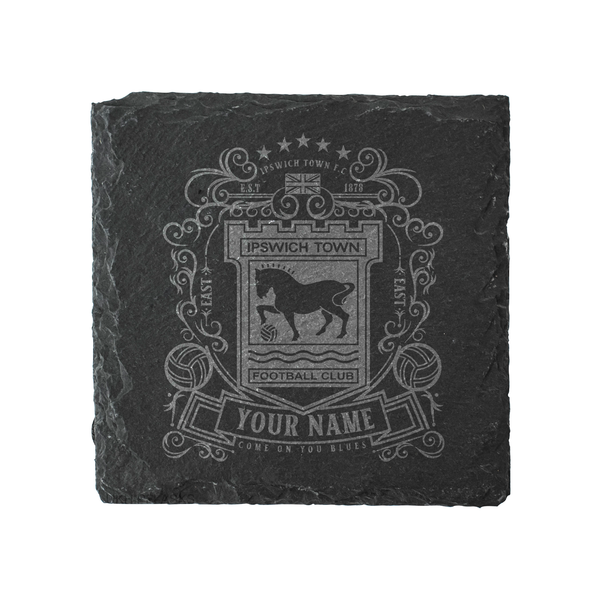 Ipswich Town Coat Of Arms Slate Coaster