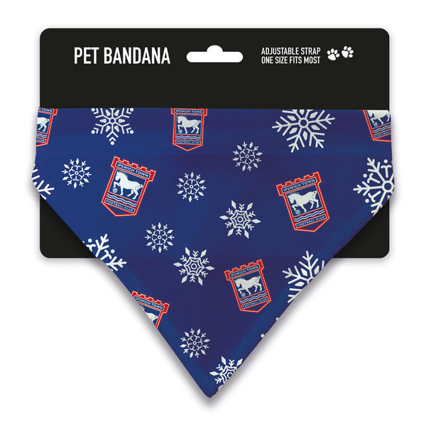 Ipswich Town Christmas Snow Pet Bandana