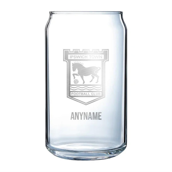 Ipswich Town Can Glass *Customisable*