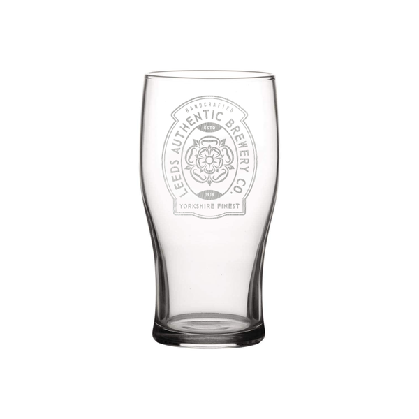 Leeds Beer Label Engraved Pint Glass