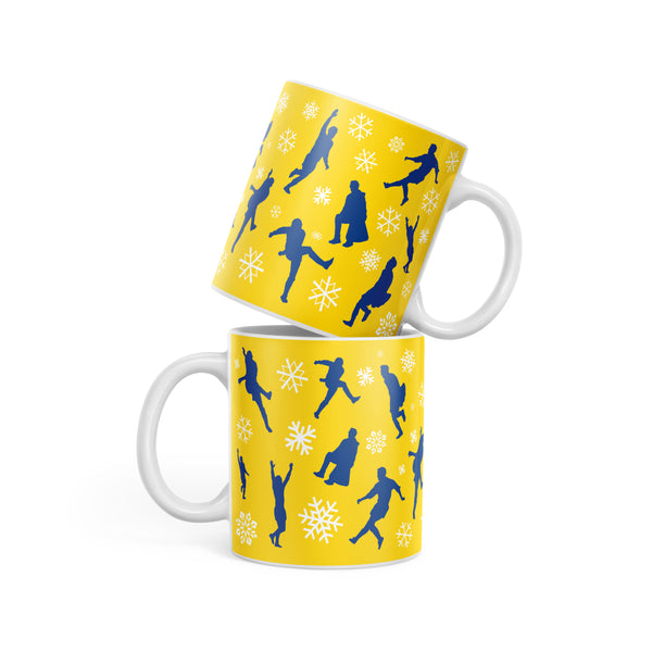 Leeds White Snow Mug Yellow