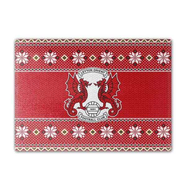 Leyton Orient Knitted Xmas Chopping Board