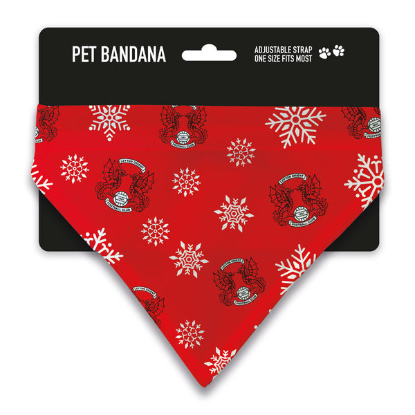 Leyton Orient Xmas Snow Pet Bandana