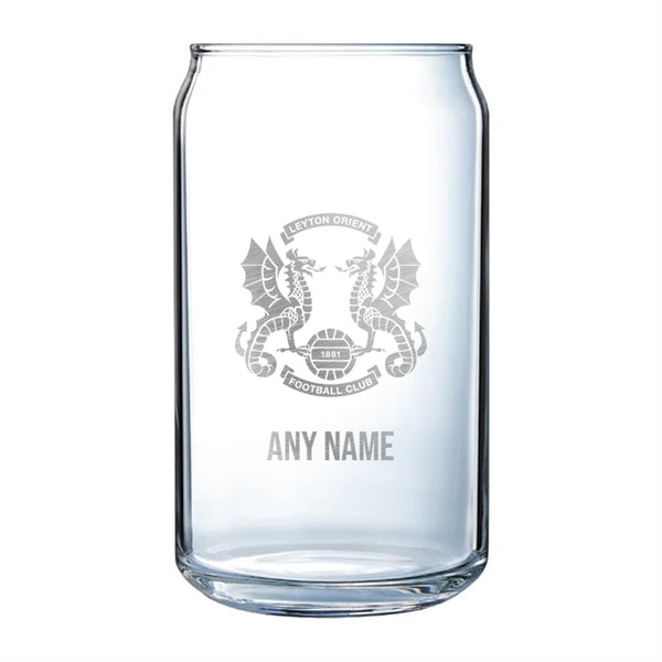 Leyton Orient Can Glass *Customisable*