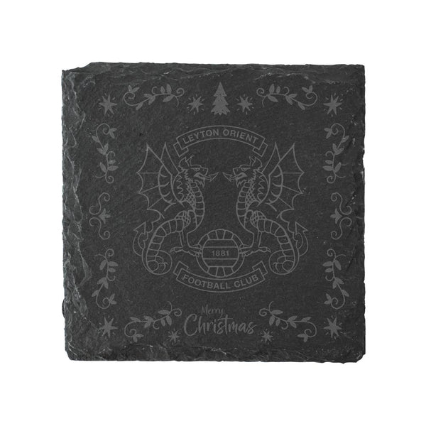 Leyton Orient Square Ornate Slate Coaster