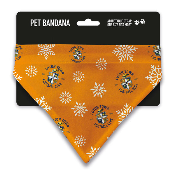 Luton Town Christmas Snow Pet Bandana