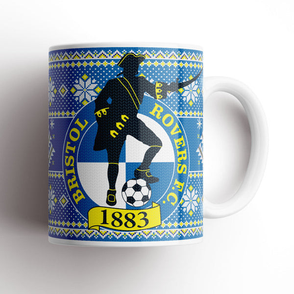 Bristol Rovers Xmas Knitted Mug