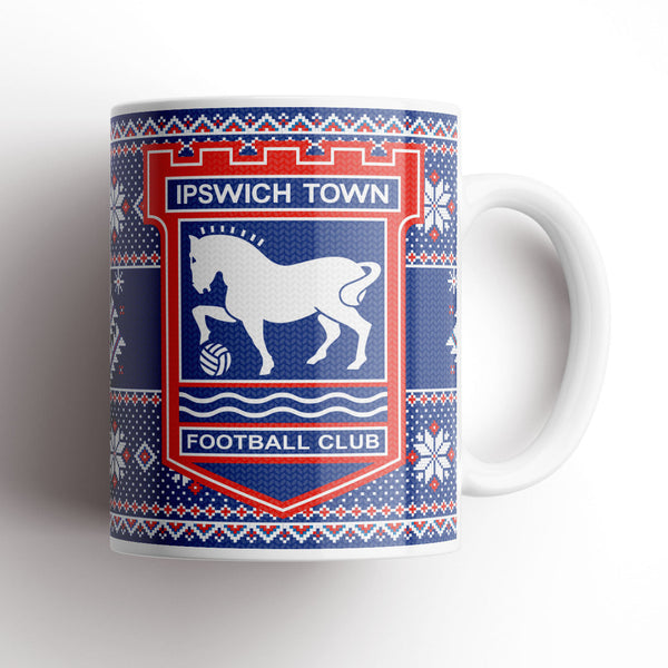 Ipswich Town Xmas Knitted Mug